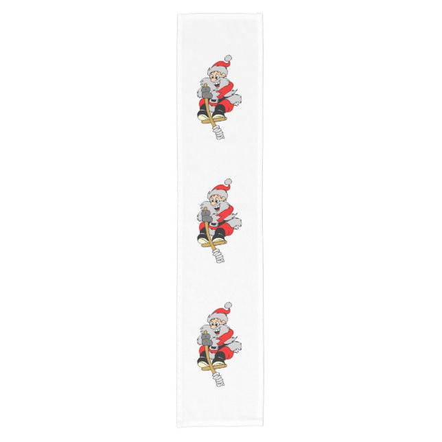 Klippe Santa Claus Kurzer Tischläufer (Vorderseite)