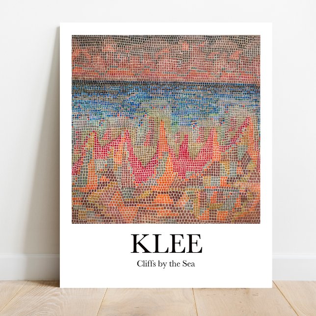 Klippen am Meer von Paul Klee Poster (Klee's masterpiece "Cliffs by the Sea" on YOUR wall! Museum-quality poster)