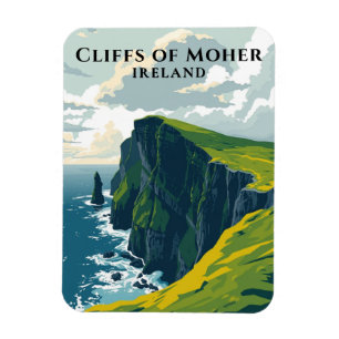 Klippen an der irischen Küste von Moher Irland Magnet