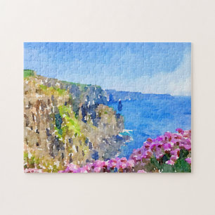 Klippen der Blume Wasserfarbenpuzzle Puzzle