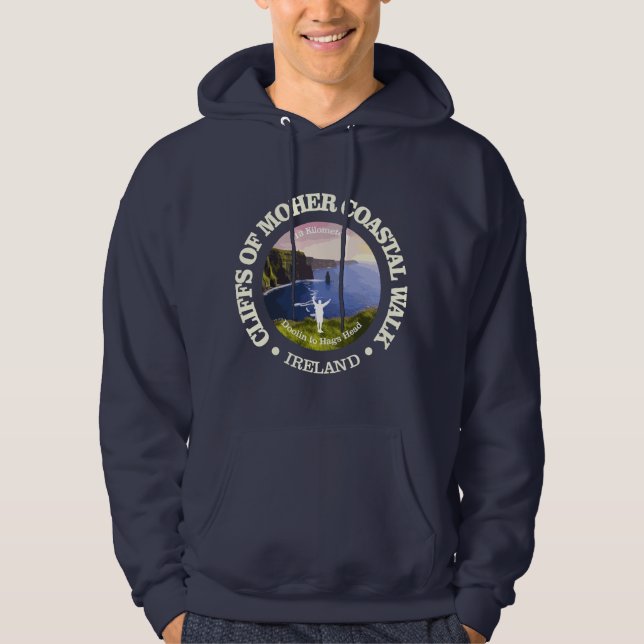 Klippen des Moher Coastal Walk (rd) Hoodie (Vorderseite)