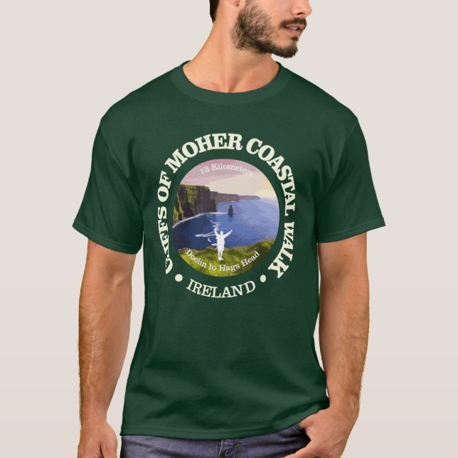 Klippen des Moher Coastal Walk (rd) T-Shirt (Vorderseite)