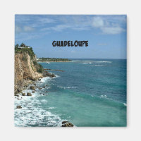 Klippen in Guadeloupe, gekennzeichnet