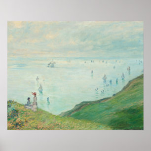 Klippen in Pourville (1882) von Claude Monet Poster