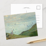 Klippen in Pourville | Claude Monet Postkarte<br><div class="desc">Cliffs at Pourville (1882) by Claude Monet ist eine atemberaubende, impressionistische Meereslandschaft, die die dramatische Schönheit der Küste der Normandie einnimmt. Monets meisterhafte Verwendung von Licht und Farbe bringt die rauen Felsen, die Wellen und den weiten Himmel zum Leben und ruft ein Gefühl der Ruhe und der sich ständig verändernden...</div>