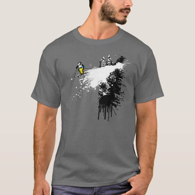 Klippen-Skifahrer T-Shirt (Vorderseite)