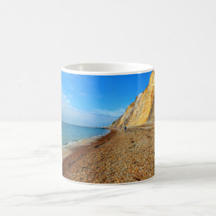 Klippen und Strand in Alum Bay Tasse