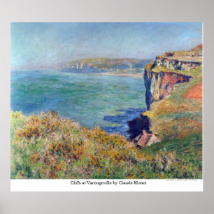 Klippen von Claude Monet in Varengeville Poster