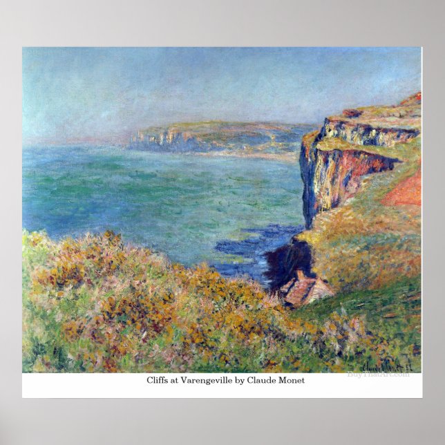 Klippen von Claude Monet in Varengeville Poster (Vorne)