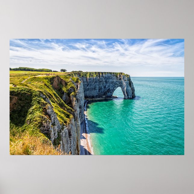Klippen von Etretat, Normandie Poster (Vorne)