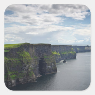 Klippen von Moher in Irland-Aufkleber Quadratischer Aufkleber