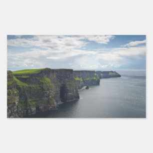 Klippen von Moher in Irland, rechteckiger Aufklebe Aufkleber