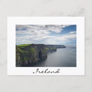 Klippen von Moher in Irland - weiße Postkarte