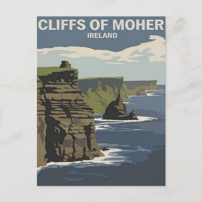 Klippen von Moher, Irland Postkarte (Vorderseite)
