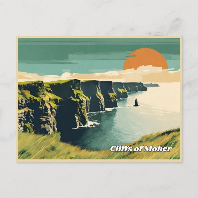 Klippen von Moher, Irland Postkarte (Vorderseite)