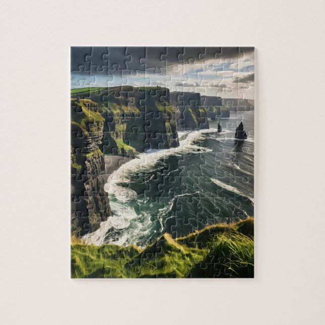 Klippen von Moher, Irland Puzzle (Vertikal)