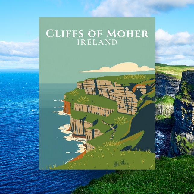 Klippen von Moher Landschaftlich Ireland Travel Postkarte (Cliffs of Moher Scenic Ireland Travel Postcard
)