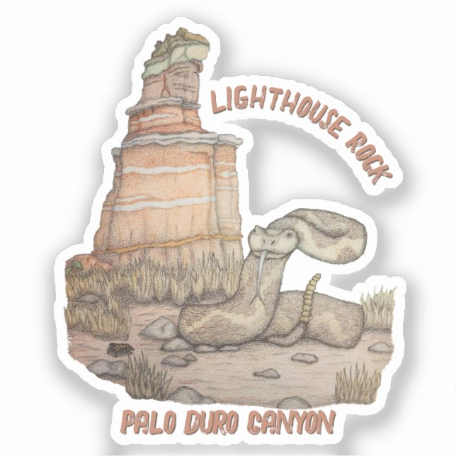 Klippensignalstein-Klapperschlange Aufkleber (Vorderseite)