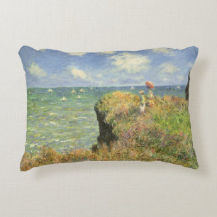 Klippenweg in Pourville von Claude Monet Zierkissen