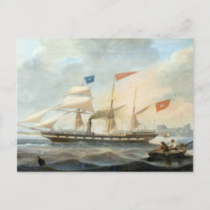 Klipper-Schiff Marshall 1847 Postkarte