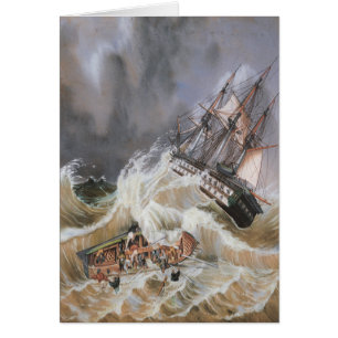 Klipper-Schiff Sturm auf See 1870er Jahre