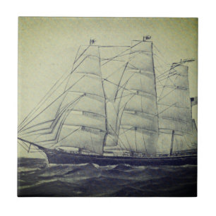 Klippersegelschiff Young America 1853 Fliese