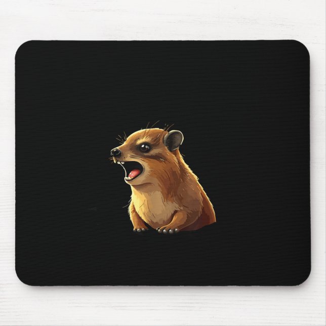 Klippschliefer Awawa Ew Leute Lustig Waldmurmeltie Mousepad (Vorne)