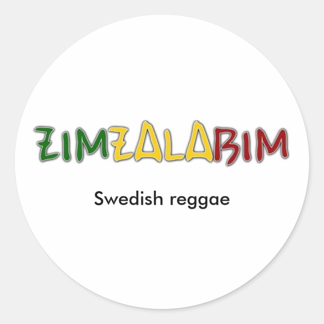Klistermärke Zimzalabim Runder Aufkleber (Vorderseite)