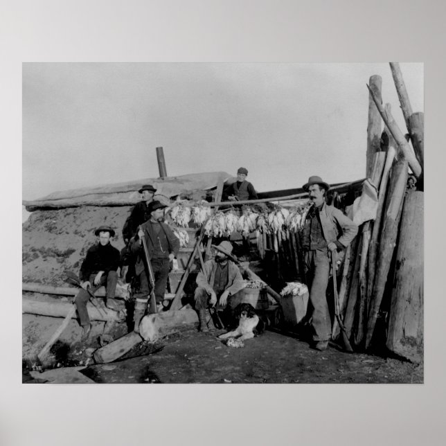 Klondike Männer nach der Jagd auf ptarmigan in Nom Poster (Vorne)