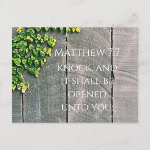 Klopf an und die Tür wird sich öffnen Gute Besseru Postkarte