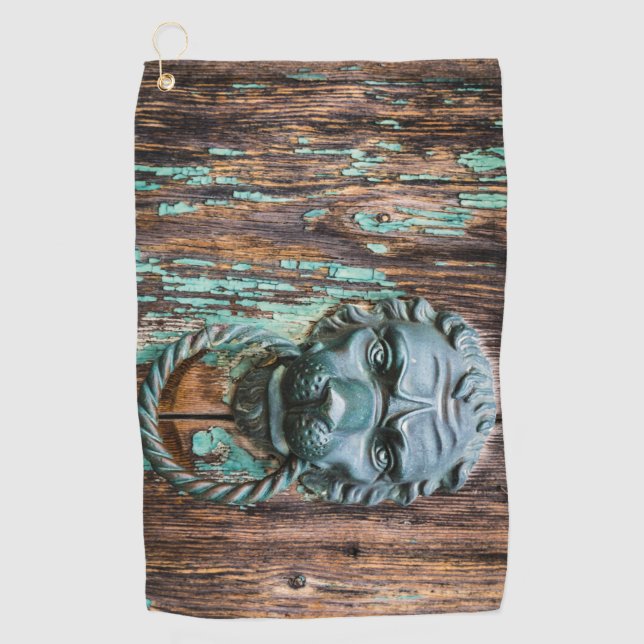 Klopfen an der Himmelstür Golfhandtuch (Vorderseite)