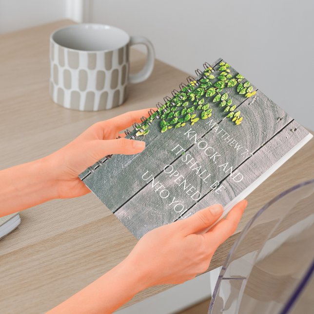 Klopfen und die Tür öffnet die Bibel Verse Notizblock (Knock And The Door Will Open Bible Verse Notebook)