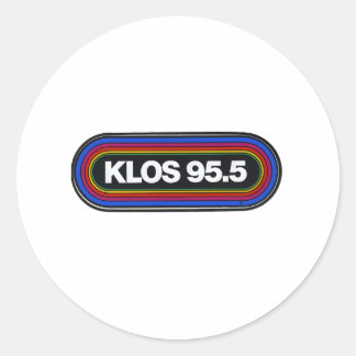 Klos aus Radiosender Vintager Klassiker Runder Aufkleber
