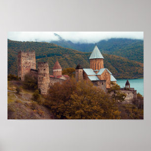 Kloster Ananuri Georgien Poster