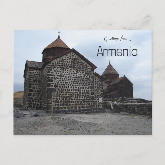 Kloster auf der Halbinsel Sewan Armenien Postkarte (Vorderseite)