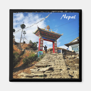 Kloster, Dorf in Karikola - Nepal Magnet