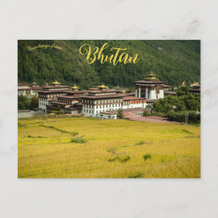 Kloster Dzong in Bhutan Postkarte