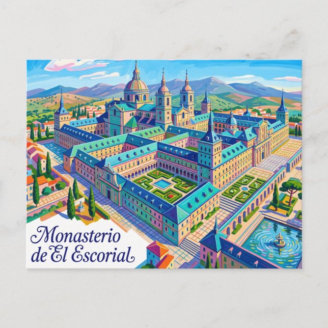 Kloster El Escorial Spanien Postkarte (Vorderseite)