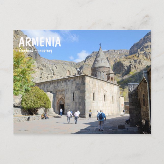 Kloster Geghard in Armenien Postkarte (Vorderseite)