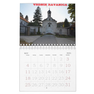 Klöster in Serbien Kalender
