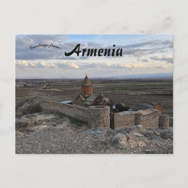 Kloster Khor Virap in Armenien Postkarte (Vorderseite)
