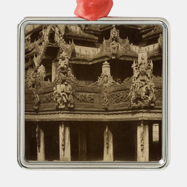 Kloster oder Pagode, Detail, vermutlich Mandalay Silbernes Ornament (Vorne)