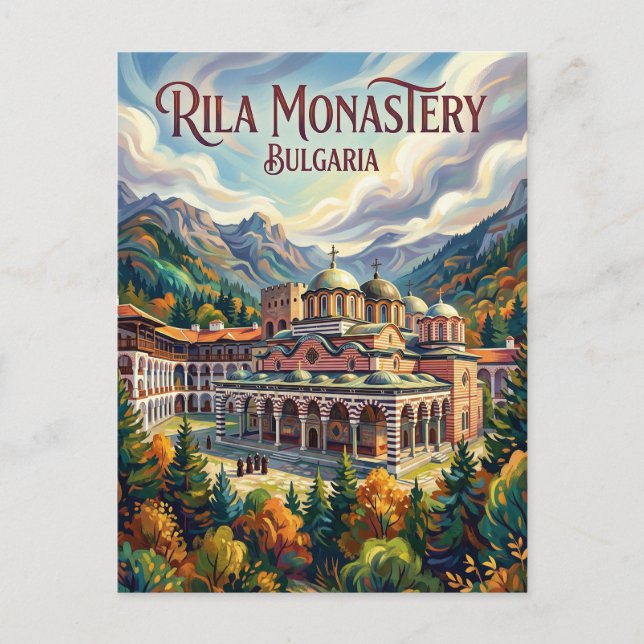 Kloster Rila Bulgarien Postkarte (Vorderseite)