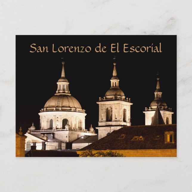 Kloster San Lorenzo de El Escorial, Spanien bei Postkarte (Vorderseite)
