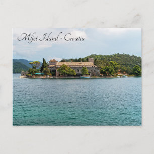 Kloster St. Mary auf der Insel Mljet - Kroatien Postkarte