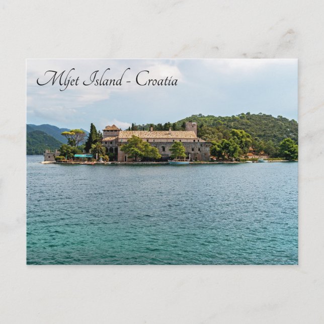 Kloster St. Mary auf der Insel Mljet - Kroatien Postkarte (Vorderseite)