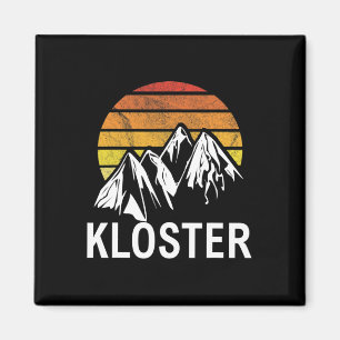Kloster Swiss Alp Schweiz Ski Resort Snowboard Magnet