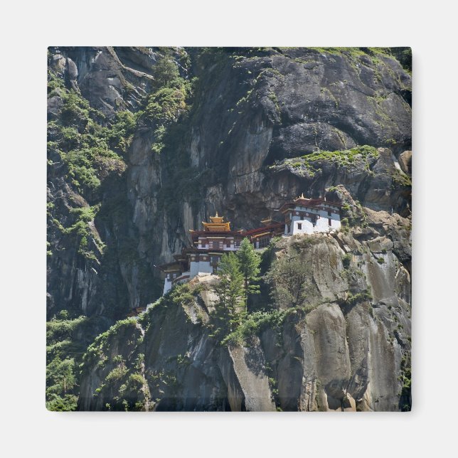 Kloster Taktsang auf der Klippe, Paro, Bhutan Magnet (Vorne)