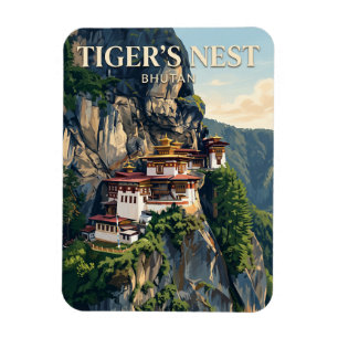 Kloster Tiger's Nest Bhutan Magnet