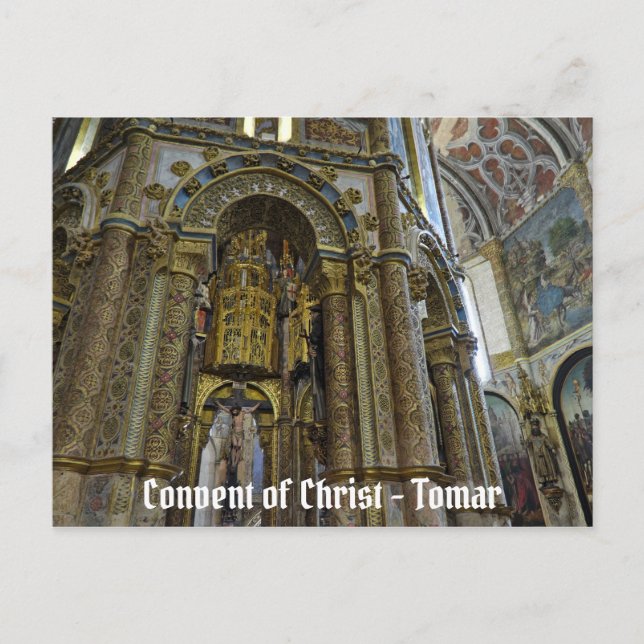 Kloster von Christus in Tomar. Portugal Postkarte (Vorderseite)